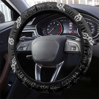 Finland Vikings Steering Wheel Cover Nordic Lion Bound in Runes and Chains