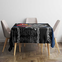 Finland Vikings Tablecloth Nordic Lion Bound in Runes and Chains
