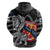 Personalized Finland Vikings Zip Hoodie Nordic Lion Bound in Runes and Chains