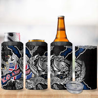 Iceland Vikings 4 in 1 Can Cooler Tumbler Nordic Lion Bound in Runes and Chains
