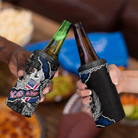 Iceland Vikings 4 in 1 Can Cooler Tumbler Nordic Lion Bound in Runes and Chains