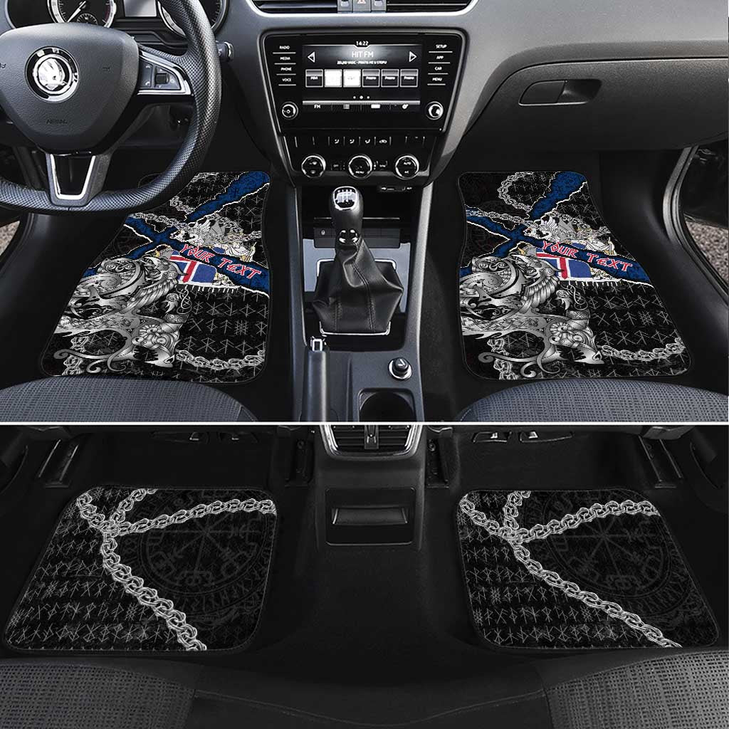Iceland Vikings Car Mats Nordic Lion Bound in Runes and Chains