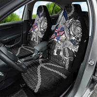 Iceland Vikings Car Seat Cover Nordic Lion Bound in Runes and Chains