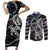 Personalized Iceland Vikings Couples Matching Short Sleeve Bodycon Dress and Long Sleeve Button Shirt Nordic Lion Bound in Runes and Chains