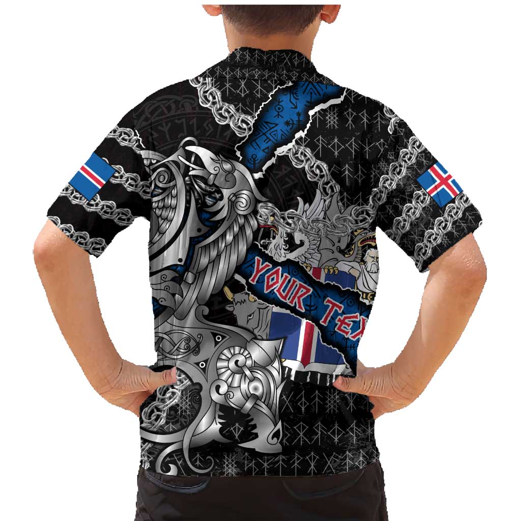 Personalized Iceland Vikings Family Matching Mermaid Dress and Hawaiian Shirt Nordic Lion Bound in Runes and Chains