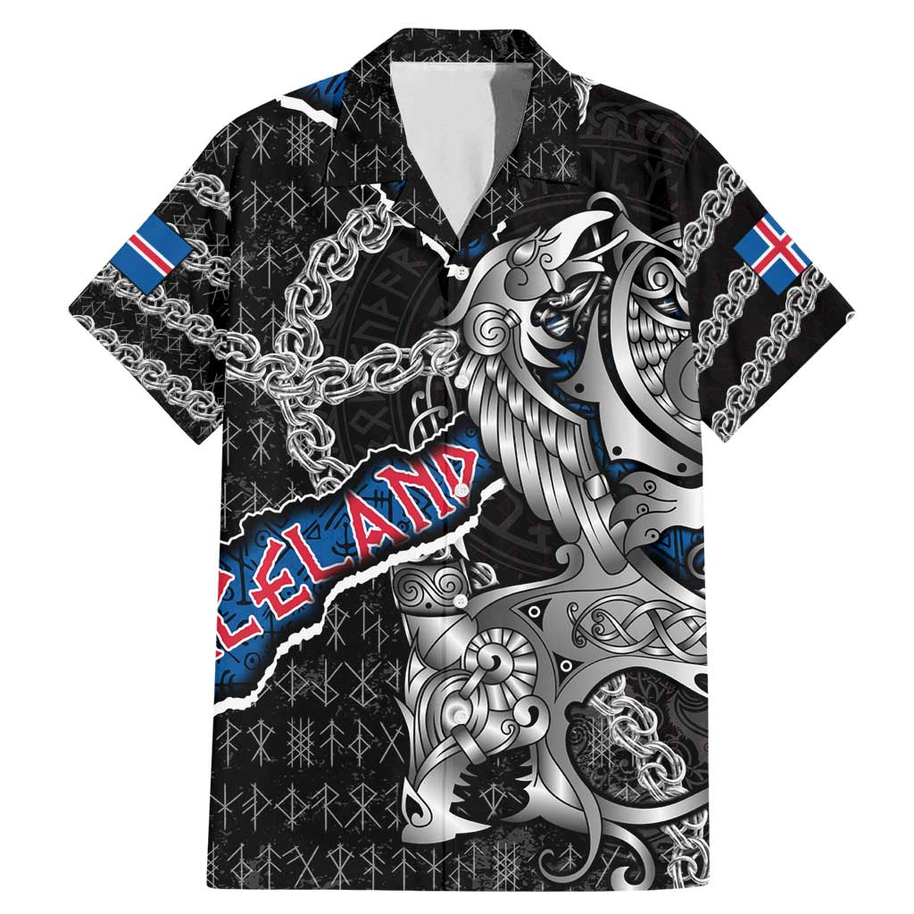 Personalized Iceland Vikings Family Matching Mermaid Dress and Hawaiian Shirt Nordic Lion Bound in Runes and Chains
