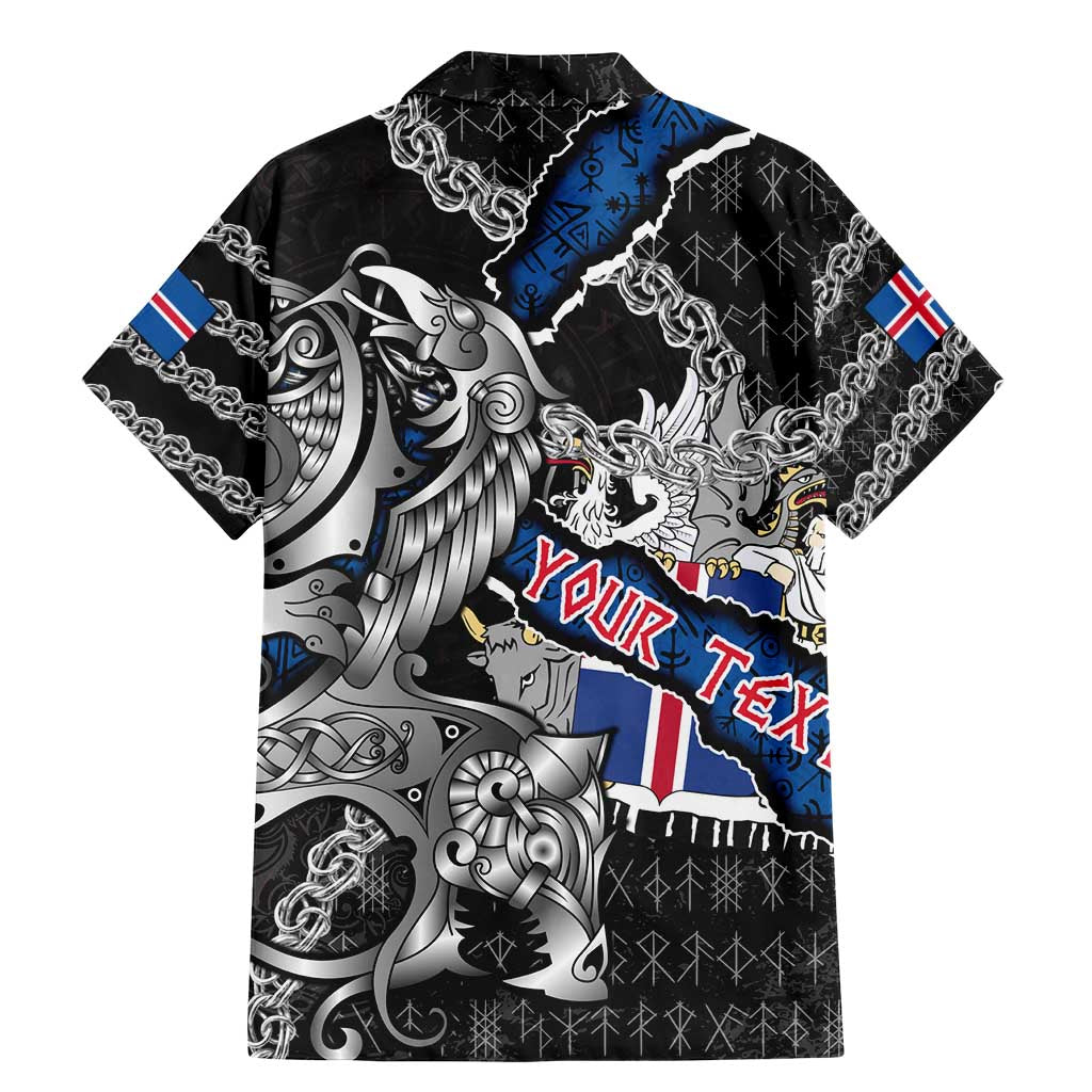 Personalized Iceland Vikings Family Matching Mermaid Dress and Hawaiian Shirt Nordic Lion Bound in Runes and Chains