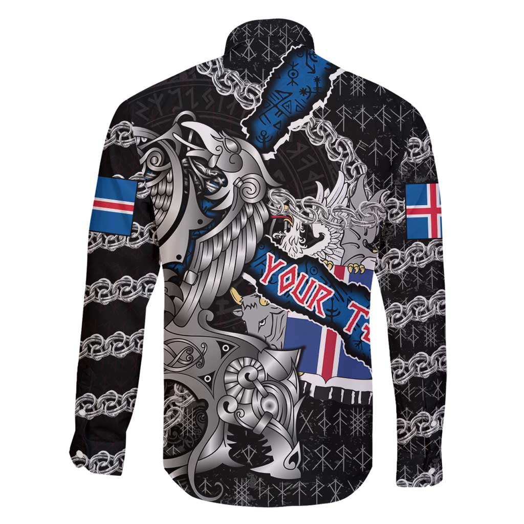 Personalized Iceland Vikings Family Matching Mermaid Dress and Hawaiian Shirt Nordic Lion Bound in Runes and Chains