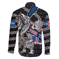 Personalized Iceland Vikings Family Matching Mermaid Dress and Hawaiian Shirt Nordic Lion Bound in Runes and Chains