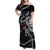 Personalized Iceland Vikings Family Matching Off Shoulder Maxi Dress and Hawaiian Shirt Nordic Lion Bound in Runes and Chains