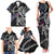 Personalized Iceland Vikings Family Matching Tank Maxi Dress and Hawaiian Shirt Nordic Lion Bound in Runes and Chains