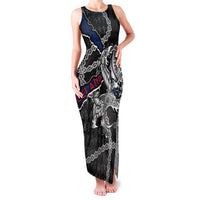 Personalized Iceland Vikings Family Matching Tank Maxi Dress and Hawaiian Shirt Nordic Lion Bound in Runes and Chains