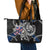 Iceland Vikings Leather Tote Bag Nordic Lion Bound in Runes and Chains