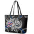 Iceland Vikings Leather Tote Bag Nordic Lion Bound in Runes and Chains