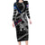 Personalized Iceland Vikings Long Sleeve Bodycon Dress Nordic Lion Bound in Runes and Chains