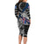 Personalized Iceland Vikings Long Sleeve Bodycon Dress Nordic Lion Bound in Runes and Chains