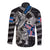 Personalized Iceland Vikings Long Sleeve Button Shirt Nordic Lion Bound in Runes and Chains