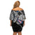Personalized Iceland Vikings Off Shoulder Short Dress Nordic Lion Bound in Runes and Chains