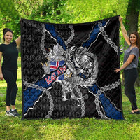 Iceland Vikings Quilt Nordic Lion Bound in Runes and Chains