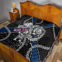 Iceland Vikings Quilt Nordic Lion Bound in Runes and Chains