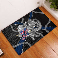 Iceland Vikings Rubber Doormat Nordic Lion Bound in Runes and Chains