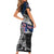 Personalized Iceland Vikings Short Sleeve Bodycon Dress Nordic Lion Bound in Runes and Chains
