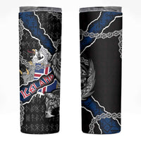 Iceland Vikings Skinny Tumbler Nordic Lion Bound in Runes and Chains