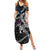 Personalized Iceland Vikings Summer Maxi Dress Nordic Lion Bound in Runes and Chains