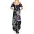 Personalized Iceland Vikings Summer Maxi Dress Nordic Lion Bound in Runes and Chains