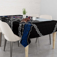 Iceland Vikings Tablecloth Nordic Lion Bound in Runes and Chains