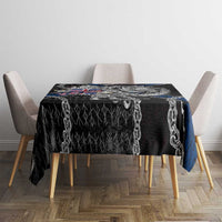 Iceland Vikings Tablecloth Nordic Lion Bound in Runes and Chains