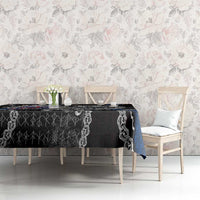 Iceland Vikings Tablecloth Nordic Lion Bound in Runes and Chains