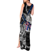 Personalized Iceland Vikings Tank Maxi Dress Nordic Lion Bound in Runes and Chains