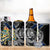 Sweden Vikings 4 in 1 Can Cooler Tumbler Nordic Lion Bound in Runes and Chains