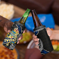 Sweden Vikings 4 in 1 Can Cooler Tumbler Nordic Lion Bound in Runes and Chains