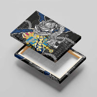 Sweden Vikings Canvas Wall Art Nordic Lion Bound in Runes and Chains