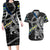 Personalized Sweden Vikings Couples Matching Long Sleeve Bodycon Dress and Hawaiian Shirt Nordic Lion Bound in Runes and Chains