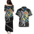 Personalized Sweden Vikings Couples Matching Puletasi and Hawaiian Shirt Nordic Lion Bound in Runes and Chains