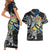 Personalized Sweden Vikings Couples Matching Short Sleeve Bodycon Dress and Hawaiian Shirt Nordic Lion Bound in Runes and Chains