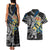 Personalized Sweden Vikings Couples Matching Tank Maxi Dress and Hawaiian Shirt Nordic Lion Bound in Runes and Chains