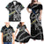 Personalized Sweden Vikings Family Matching Off Shoulder Maxi Dress and Hawaiian Shirt Nordic Lion Bound in Runes and Chains