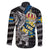 Personalized Sweden Vikings Family Matching Off Shoulder Maxi Dress and Hawaiian Shirt Nordic Lion Bound in Runes and Chains