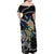 Personalized Sweden Vikings Family Matching Off Shoulder Maxi Dress and Hawaiian Shirt Nordic Lion Bound in Runes and Chains