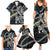 Personalized Sweden Vikings Family Matching Summer Maxi Dress and Hawaiian Shirt Nordic Lion Bound in Runes and Chains