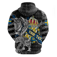 Personalized Sweden Vikings Hoodie Nordic Lion Bound in Runes and Chains