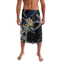 Personalized Sweden Vikings Lavalava Nordic Lion Bound in Runes and Chains