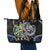 Sweden Vikings Leather Tote Bag Nordic Lion Bound in Runes and Chains