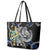 Sweden Vikings Leather Tote Bag Nordic Lion Bound in Runes and Chains