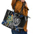 Sweden Vikings Leather Tote Bag Nordic Lion Bound in Runes and Chains