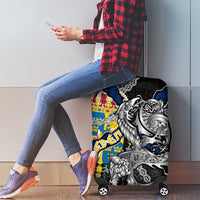 Sweden Vikings Luggage Cover Nordic Lion Bound in Runes and Chains